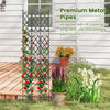 Outdoor Plant Support Frame with Adjustable Shapes and Ground Stakes