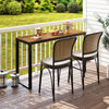 Rectangle Console Patio Side Table with Long-Lasting WPC Tabletop