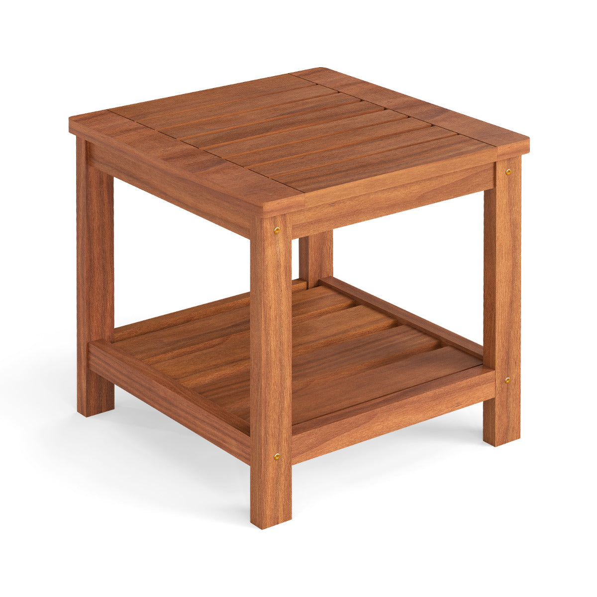 Outdoor Side Table 2-Tier Versatile End Table Accent Table