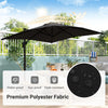 Patio Offset Umbrella with 360° Rotation and 5 Adjustable Tilt 8 Ribs-Black