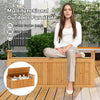 Outdoor Wood Storage Bench 209 L Large Storage Deck Box-Natural