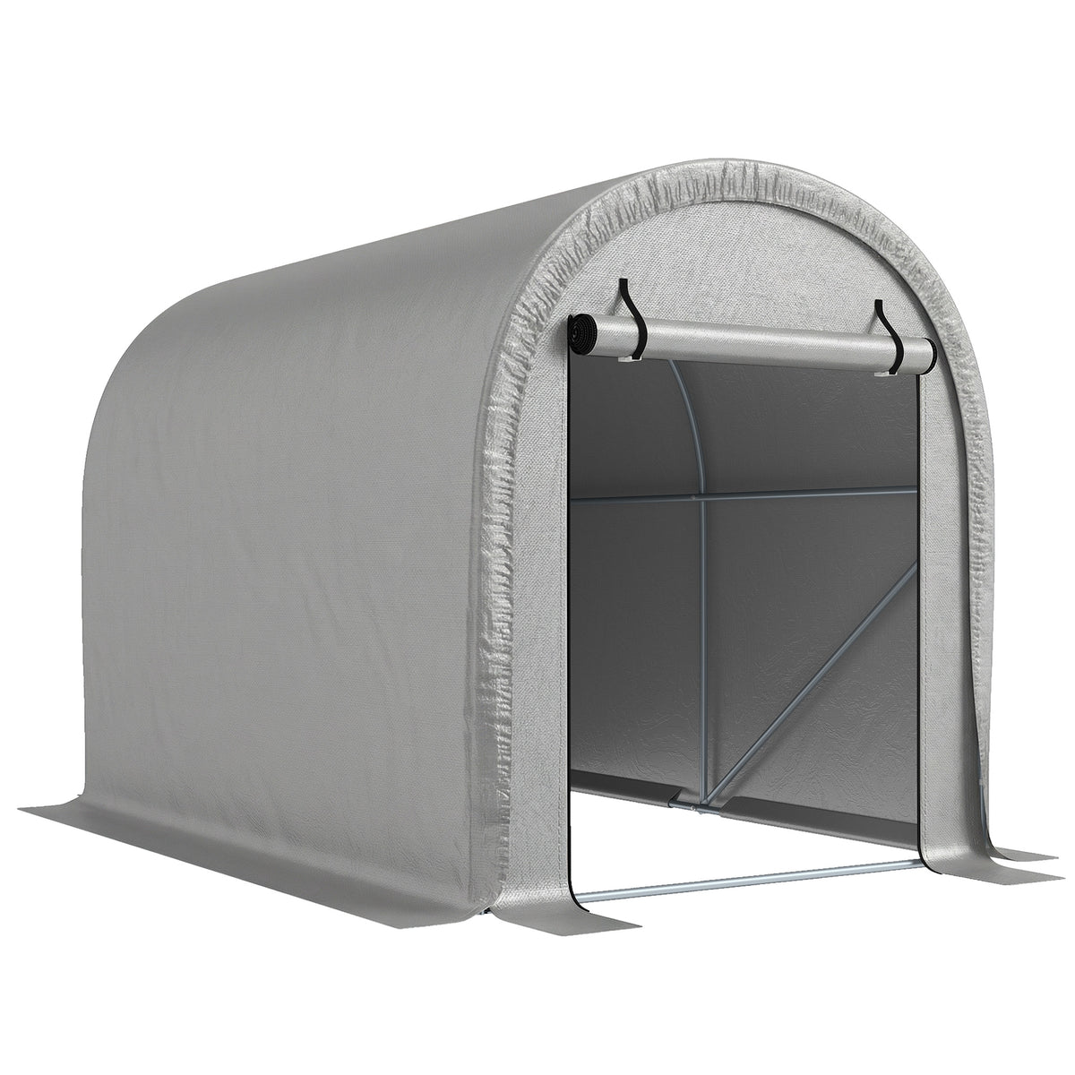 Outsunny Garden Storage Shed Tent in Light Grey