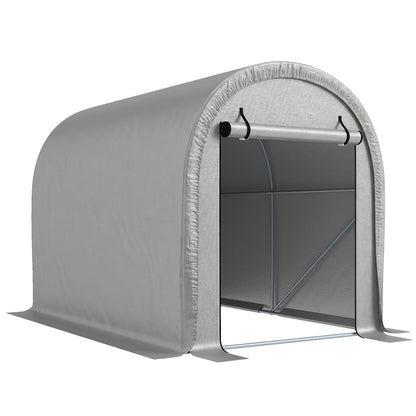 Outsunny Garden Storage Shed Tent in Light Grey