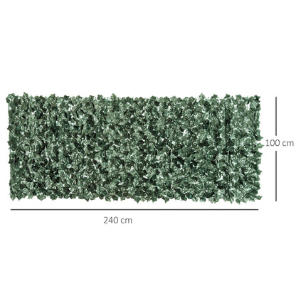 The privacy fence panel with dimension lines indicating its length and height
