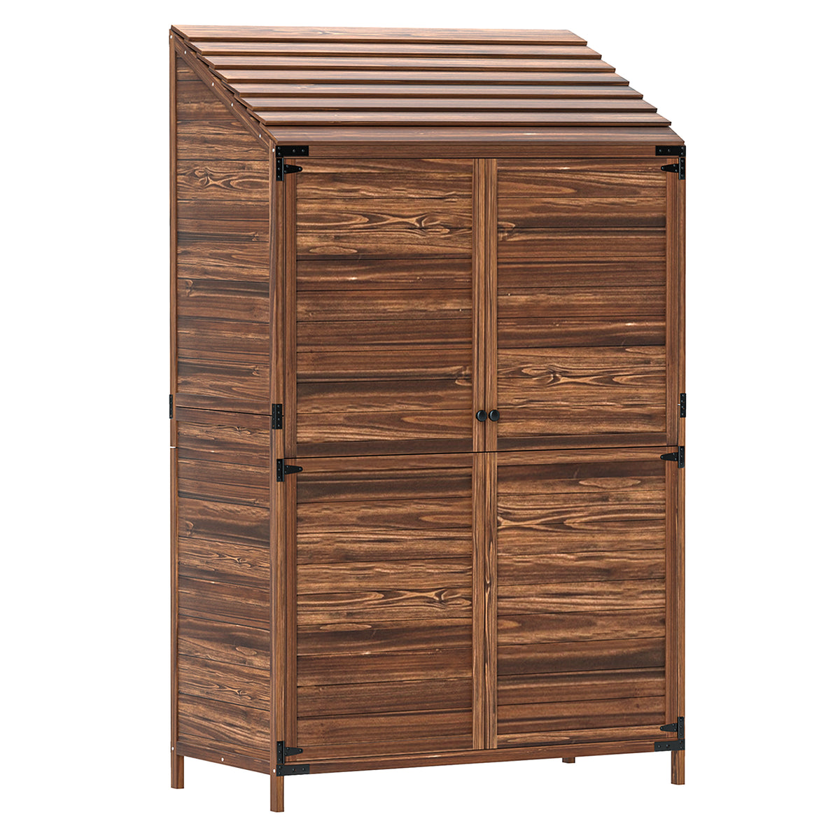 Outsunny Wooden Garden Shed in Brown