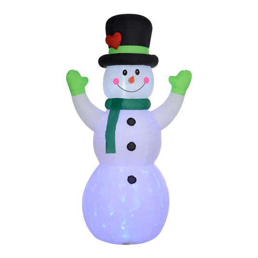 Outsunny 10ft Inflatable Snowman Christmas Decoration in White