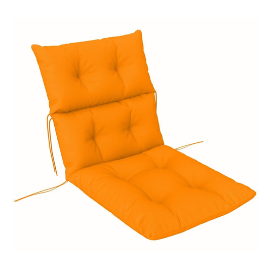 Outsunny Rocking Chair Padded Seat Cushion in bright orange with ties