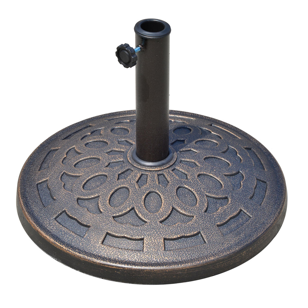Outsunny 14kg Round Garden Parasol Base in Bronze