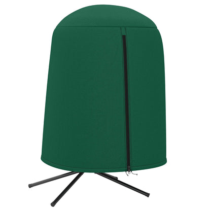 Outsunny Hanging Egg Chair Furniture Cover in green, a protective cover for outdoor furniture