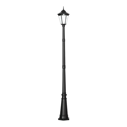 Outsunny 2.4 m Garden Lamp Post Light in Black