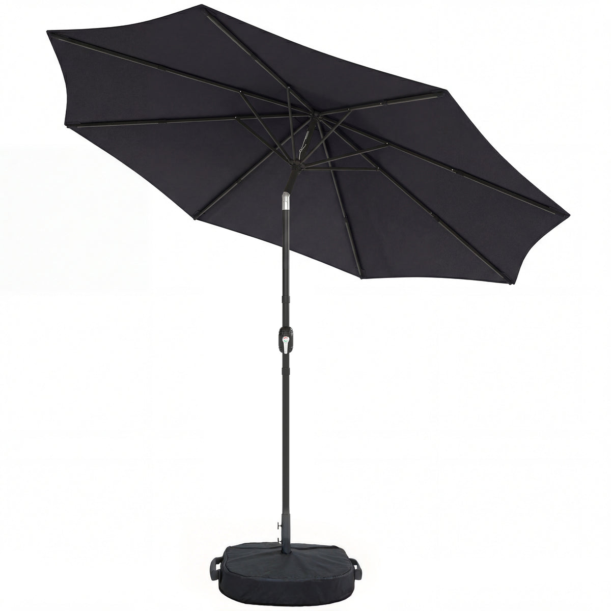 Outsunny 2.7 m Garden Parasol Umbrella in Black