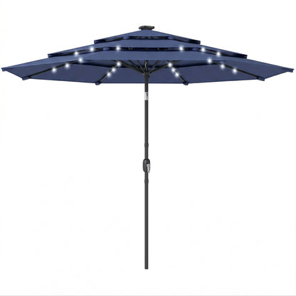 Outsunny 2.8 m Garden Parasol Umbrella in Navy Blue