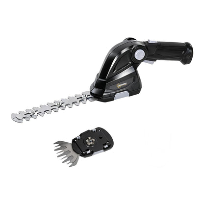 Outsunny 2-in-1 Cordless Hedge Trimmer & Grass Shear with two interchangeable cutting blades