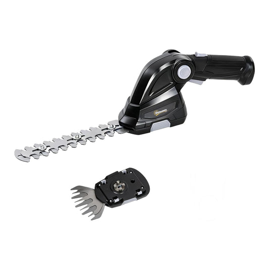 Outsunny 2-in-1 Cordless Hedge Trimmer & Grass Shear with two interchangeable cutting blades