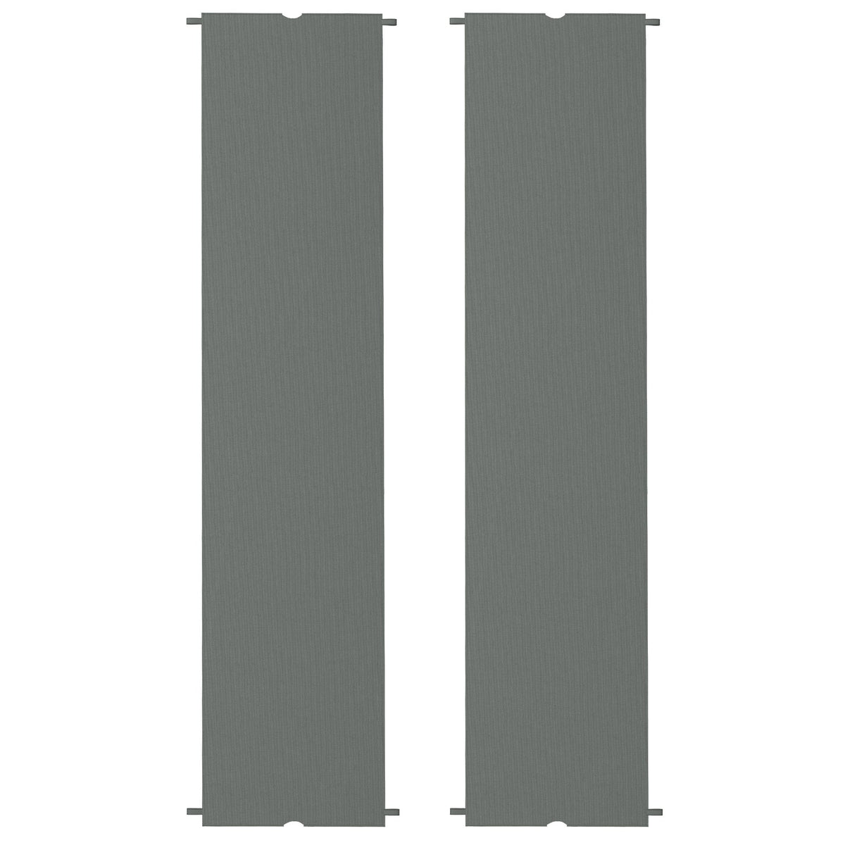 Outsunny 2 Pcs UV Protection Pergola Replacement Canopy, two dark grey fabric panels laid flat