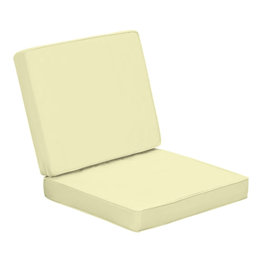 Outsunny 2-Piece Garden Seat and Back Cushion Set, cream white cushions for outdoor furniture
