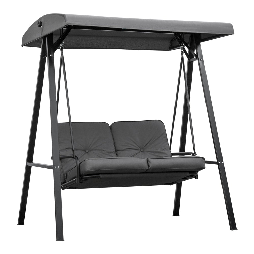 Outsunny 2 Seater Garden Swing Chair in Grey