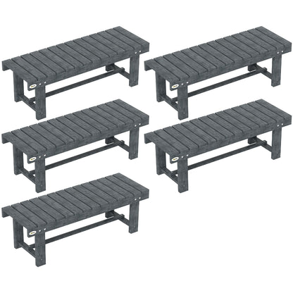 Outsunny 2-Seater Garden Wooden Bench shown in a repeating pattern against a white background