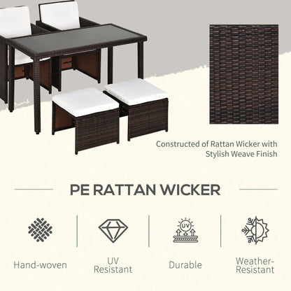 Close up of the PE rattan wicker weave on the garden furniture set
