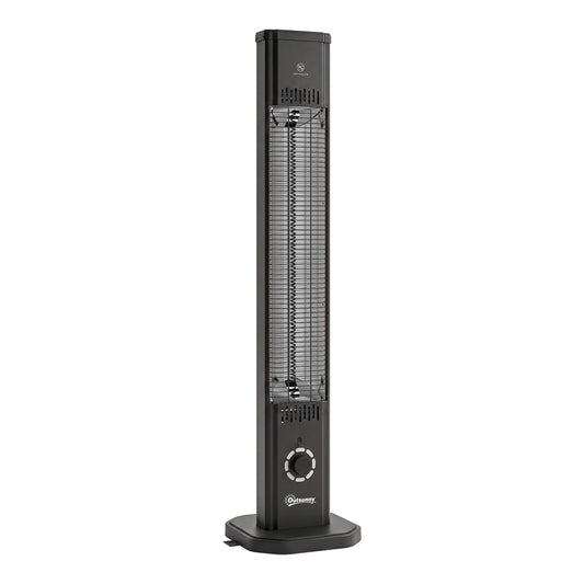 Outsunny 2000 W Electric Infrared Patio Heater with Cover in Black