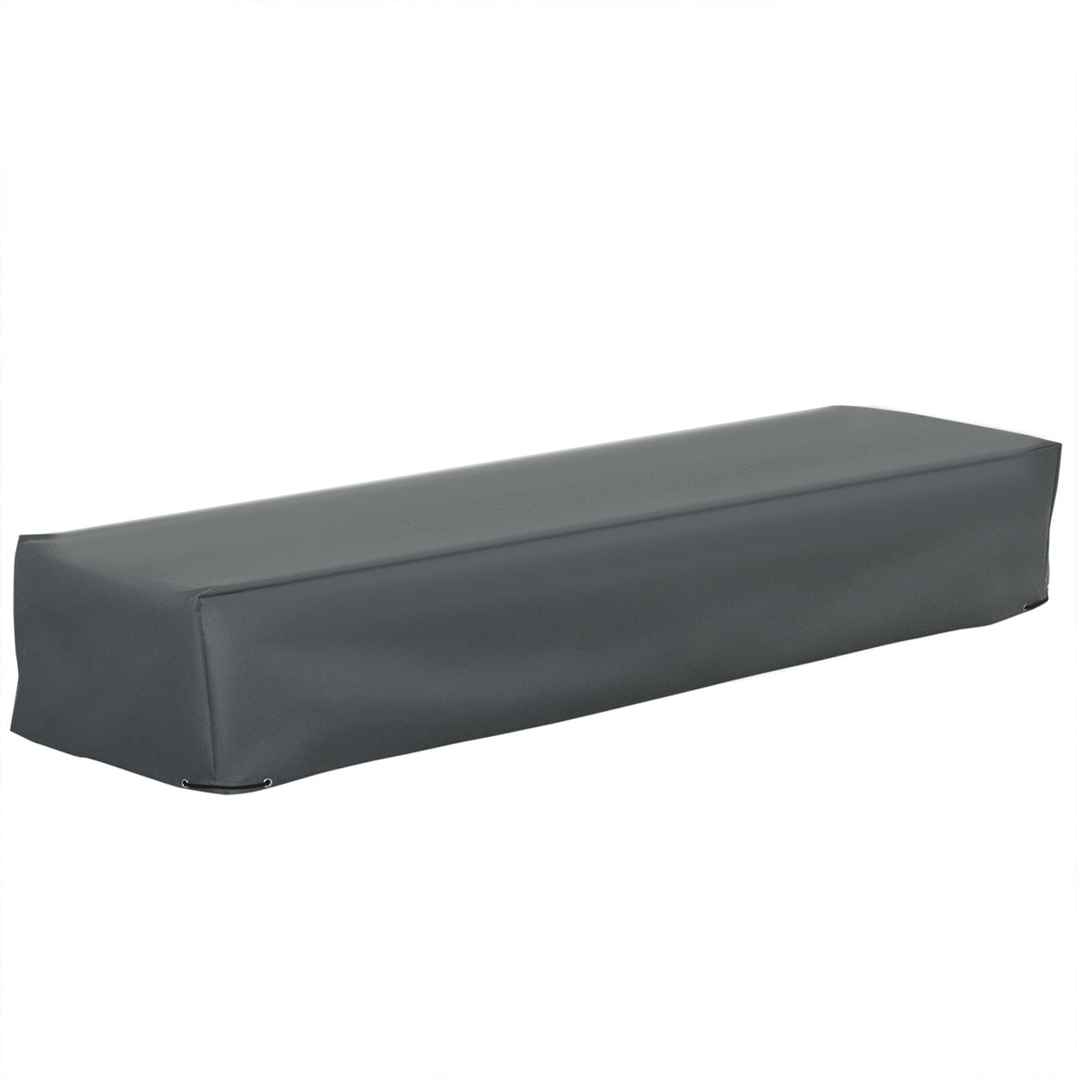 Outsunny 200x73cm Outdoor Garden Rattan Furniture Protective Cover, a grey rectangular cover for outdoor furniture