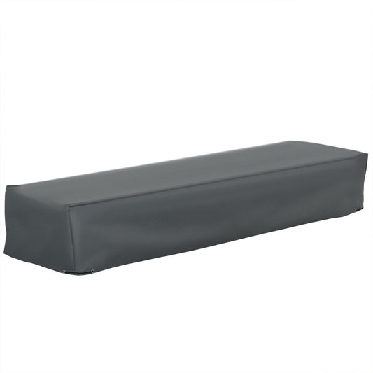 Outsunny 200x73cm Outdoor Garden Rattan Furniture Protective Cover, a grey rectangular cover for outdoor furniture