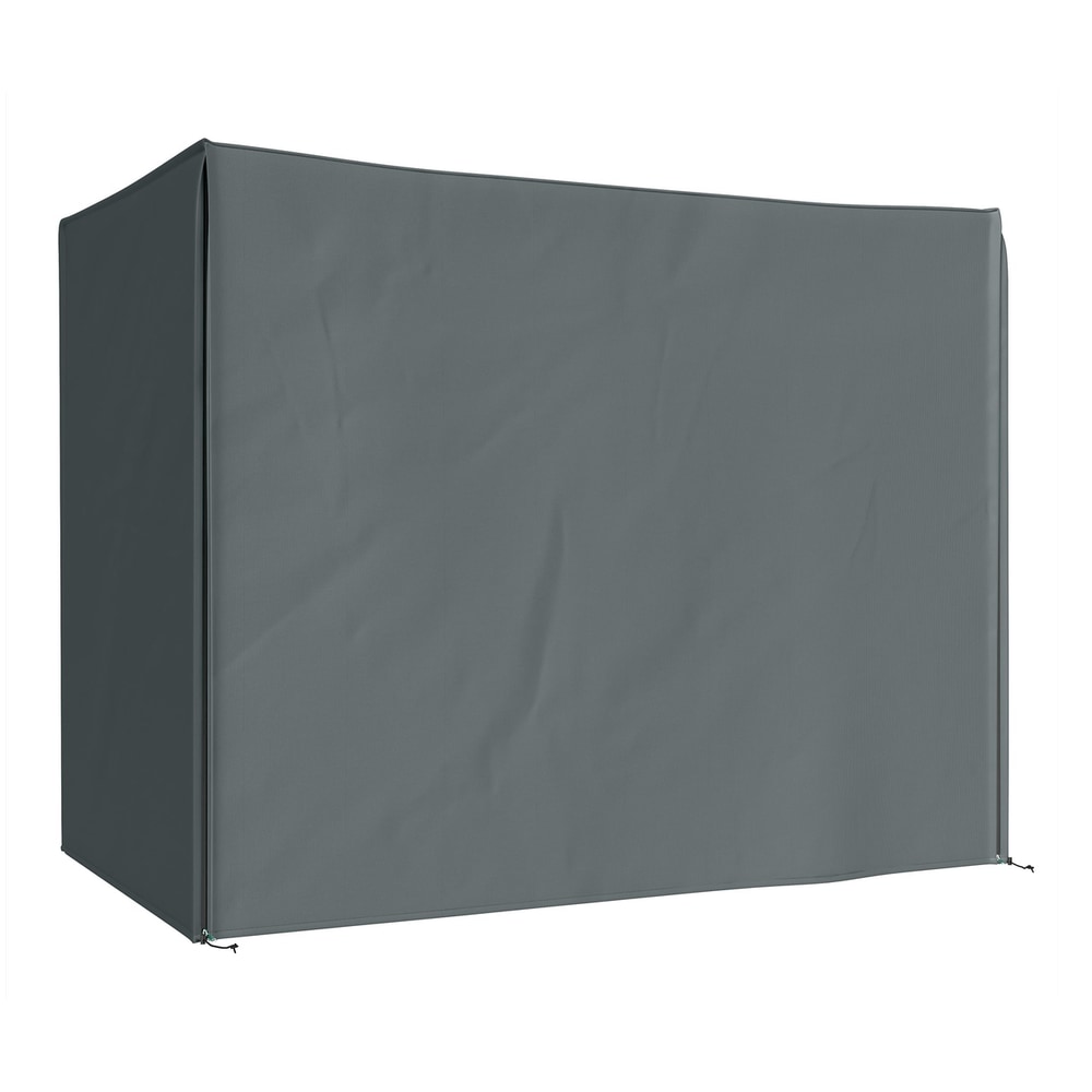 Outsunny Three-Seater Swing Chair Protective Cover in grey, fully enclosing a swing chair