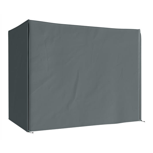 Outsunny Three-Seater Swing Chair Protective Cover in grey, fully enclosing a swing chair