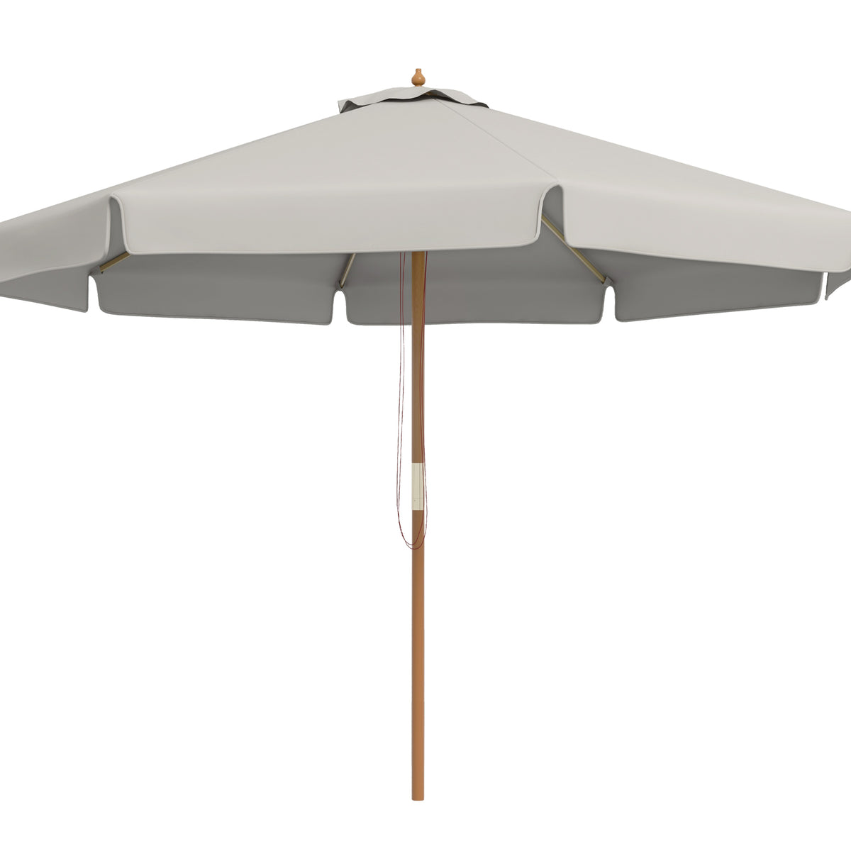 Outsunny 3.3m Elegant Wooden Parasol in Grey