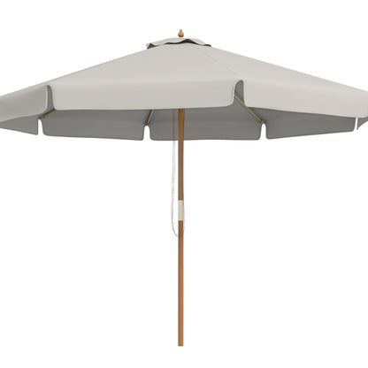 Outsunny 3.3m Elegant Wooden Parasol in Grey