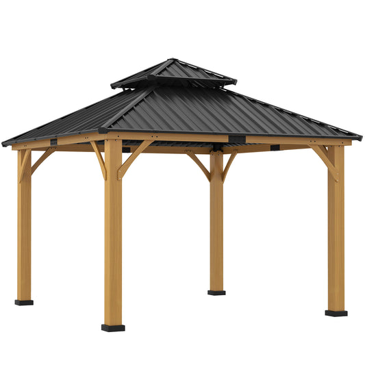 Outsunny Outdoor Hardtop Gazebo Canopy in Black