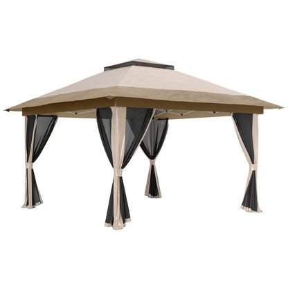 Outsunny Pop-Up Gazebo in Beige
