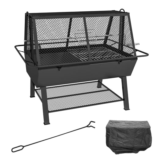 Outsunny 3-in-1 Barbecue Grill in Black