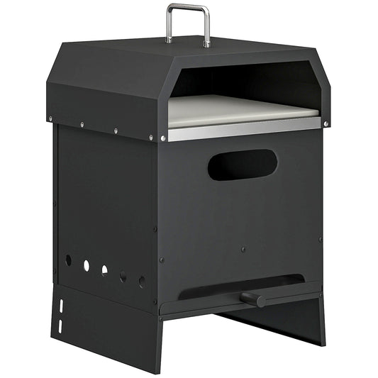 Outsunny 3 in 1 Outdoor Pizza Oven in Black