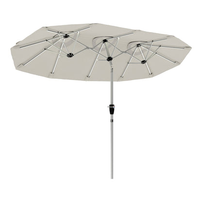 Outsunny 3 m Double-Sided Garden Parasol in Cream