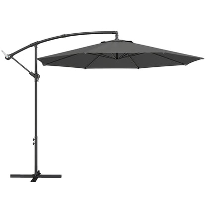 Outsunny 3 m Overhanging Cantilever Parasol in Black