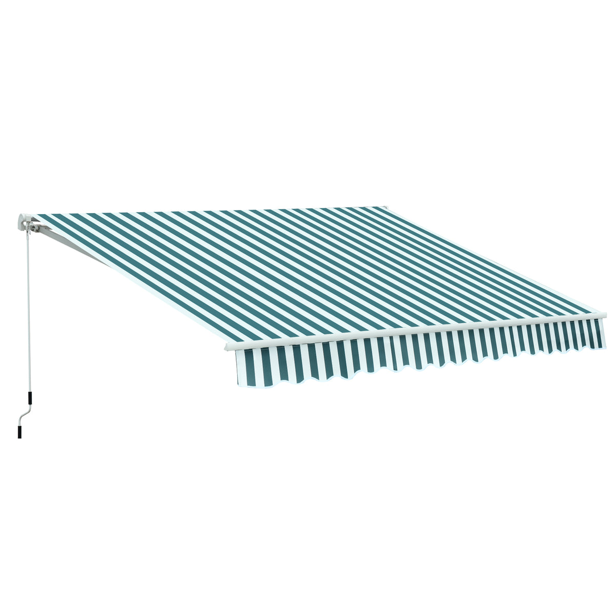 Outsunny Patio Awning in Green and White