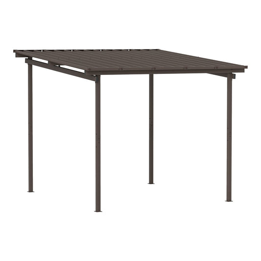 Outsunny Garden Pergola with Waterproof Metal Roof standing on a plain white background