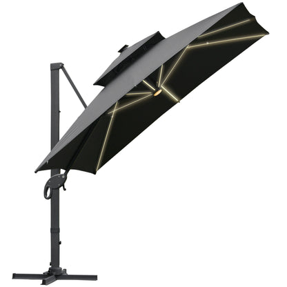 Outsunny Aluminum Sun Square Canopy Top in Dark Grey