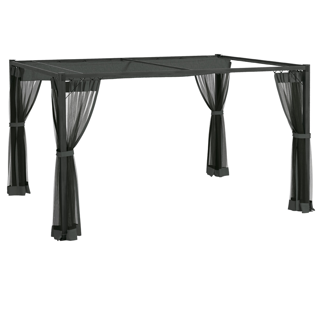 Outsunny Aluminium Frame Pergola in Dark Grey