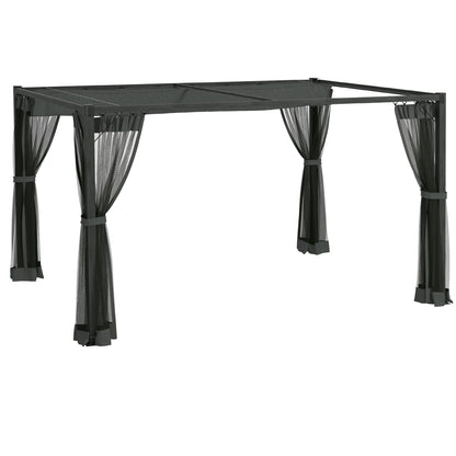 Outsunny Aluminium Frame Pergola in Dark Grey
