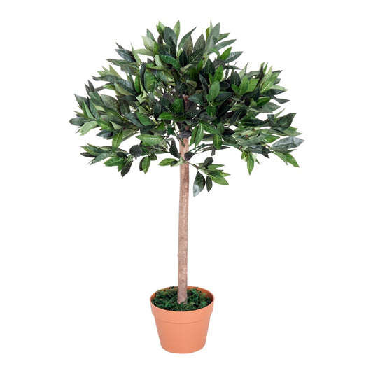 Outsunny 3ft Artificial Olive Tree in a plain orange pot