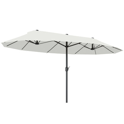 Outsunny 4.6m Double Garden Parasol in Beige