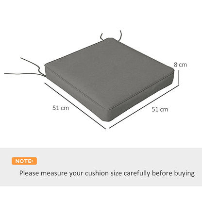 Dimensions of a charcoal grey seat cushion