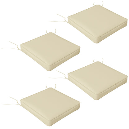 Outsunny 4-Piece Seat Cushions Pillow Replacement shown as a set of four beige cushions