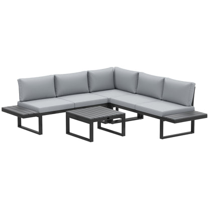 Outsunny 4 Pieces Garden Furniture Set in Black