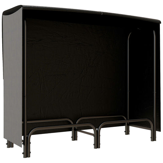 Outsunny 4FT Firewood Rack in Black