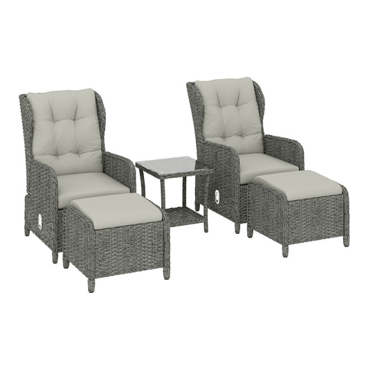 Outsunny 5 Piece Garden Furniture Set in Cream