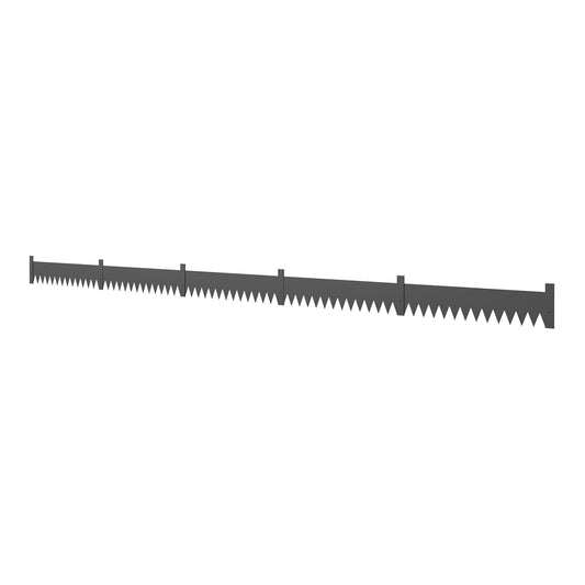 Outsunny 5pcs Garden Fence panels connected in a straight line against a white background