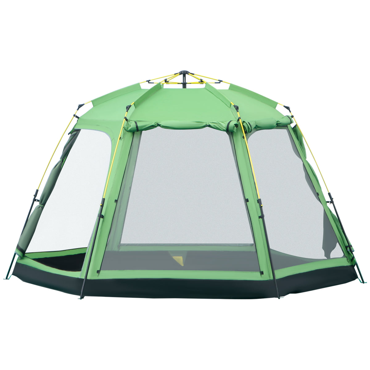 Outsunny 6 Person Pop Up Camping Tent in Green
